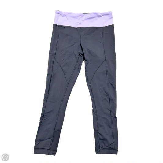 Athletic Leggings Capris By Lululemon In Grey & Purple, Size: S