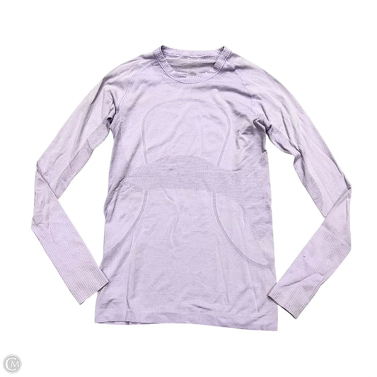Athletic Top Long Sleeve Crewneck By Lululemon In Purple, Size: S