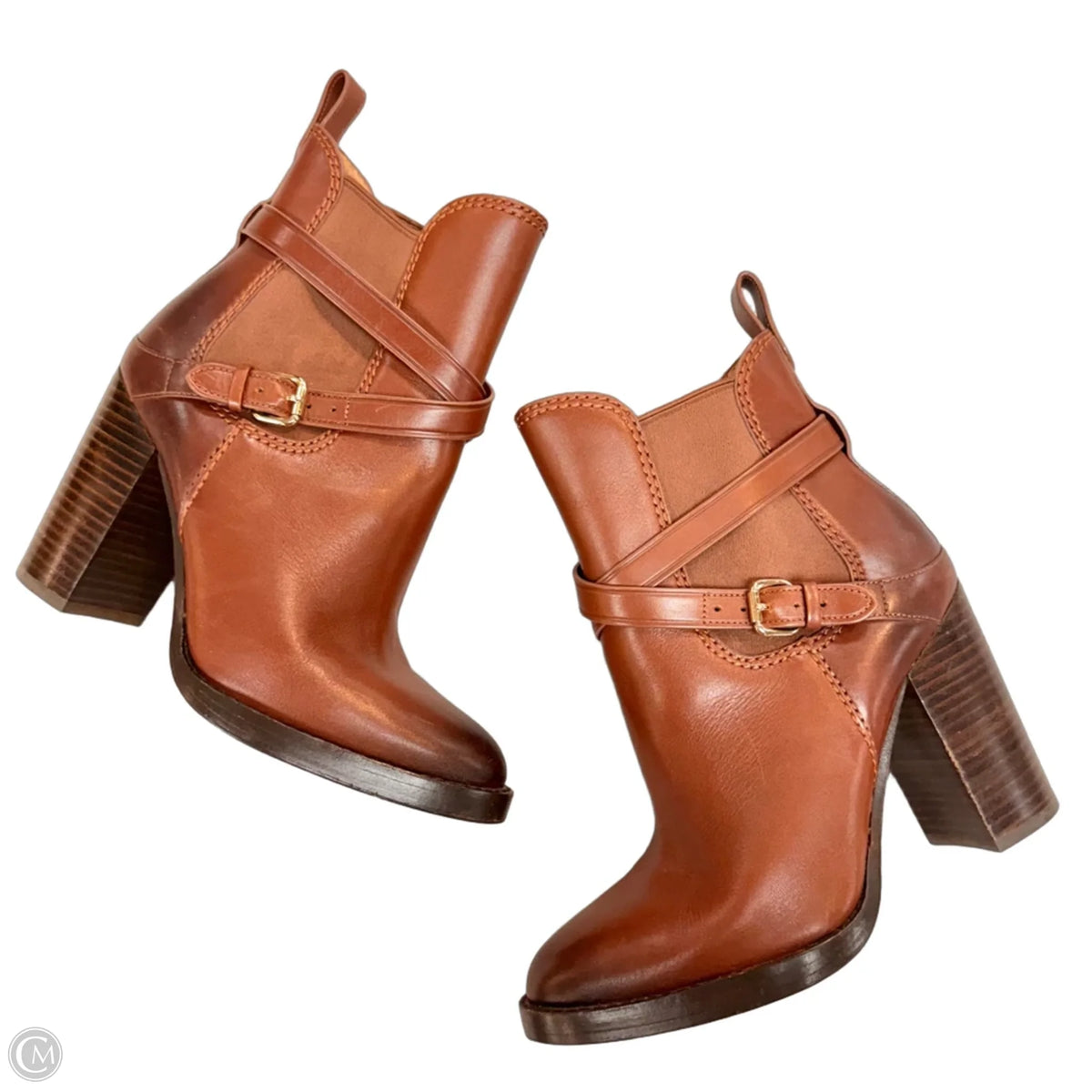 Boots Designer By Coach In Brown, Size: 8