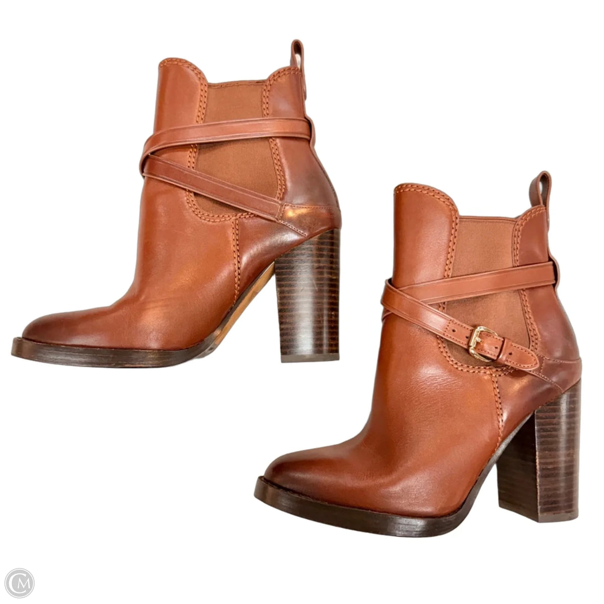 Boots Designer By Coach In Brown, Size: 8