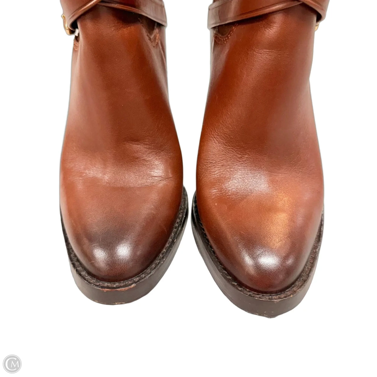 Boots Designer By Coach In Brown, Size: 8