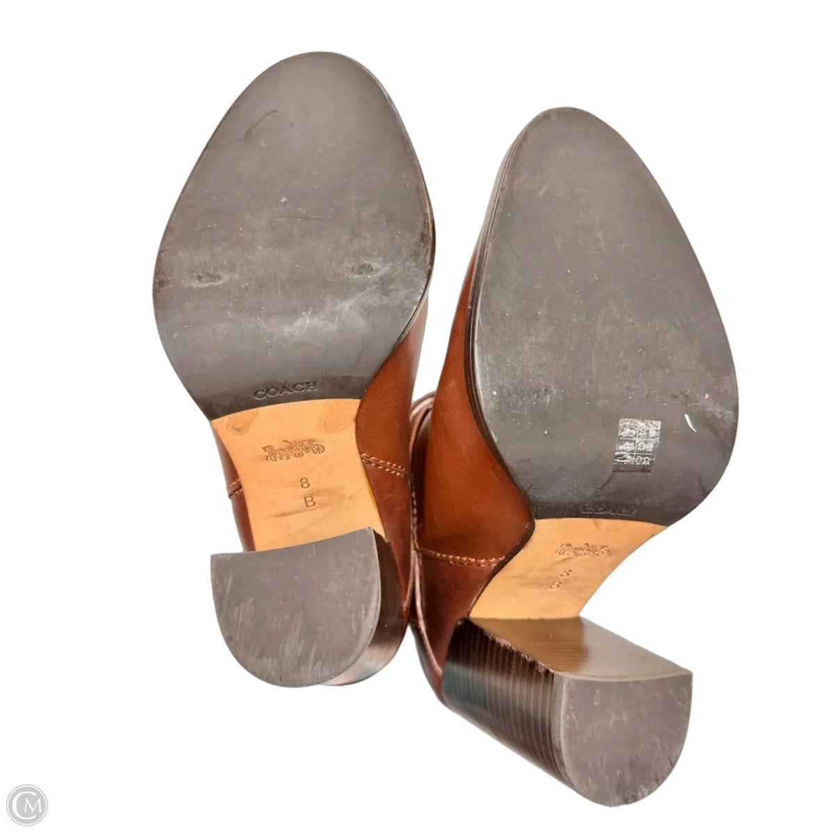 Boots Designer By Coach In Brown, Size: 8