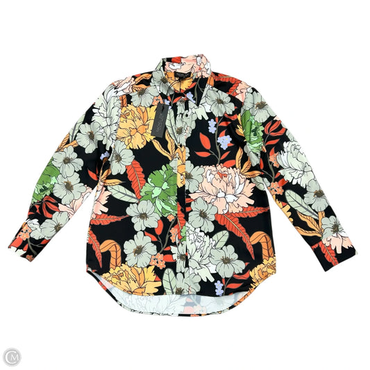 Blouse Long Sleeve By Rachel Zoe In Floral Print, Size: L