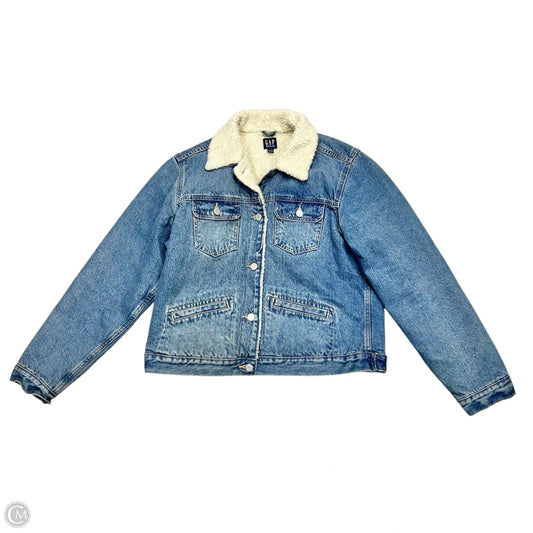 Jacket Denim By Gap In Blue Denim, Size: L