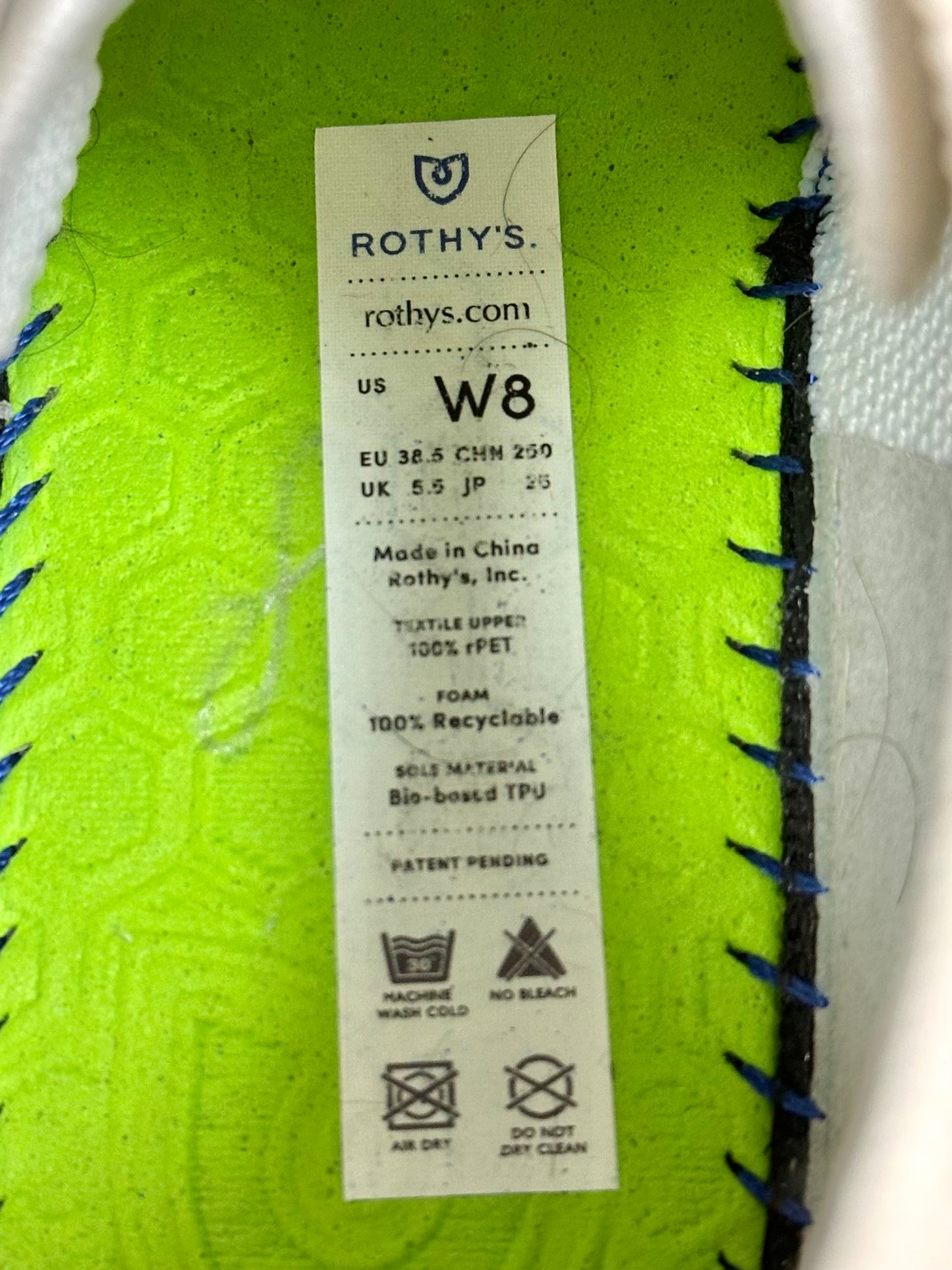 Shoes Athletic By Rothys In White, Size: 8