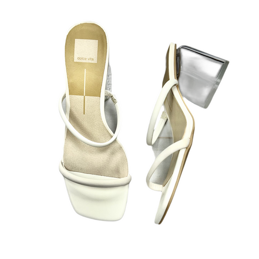 Sandals Heels Block By Dolce Vita In White, Size: 10