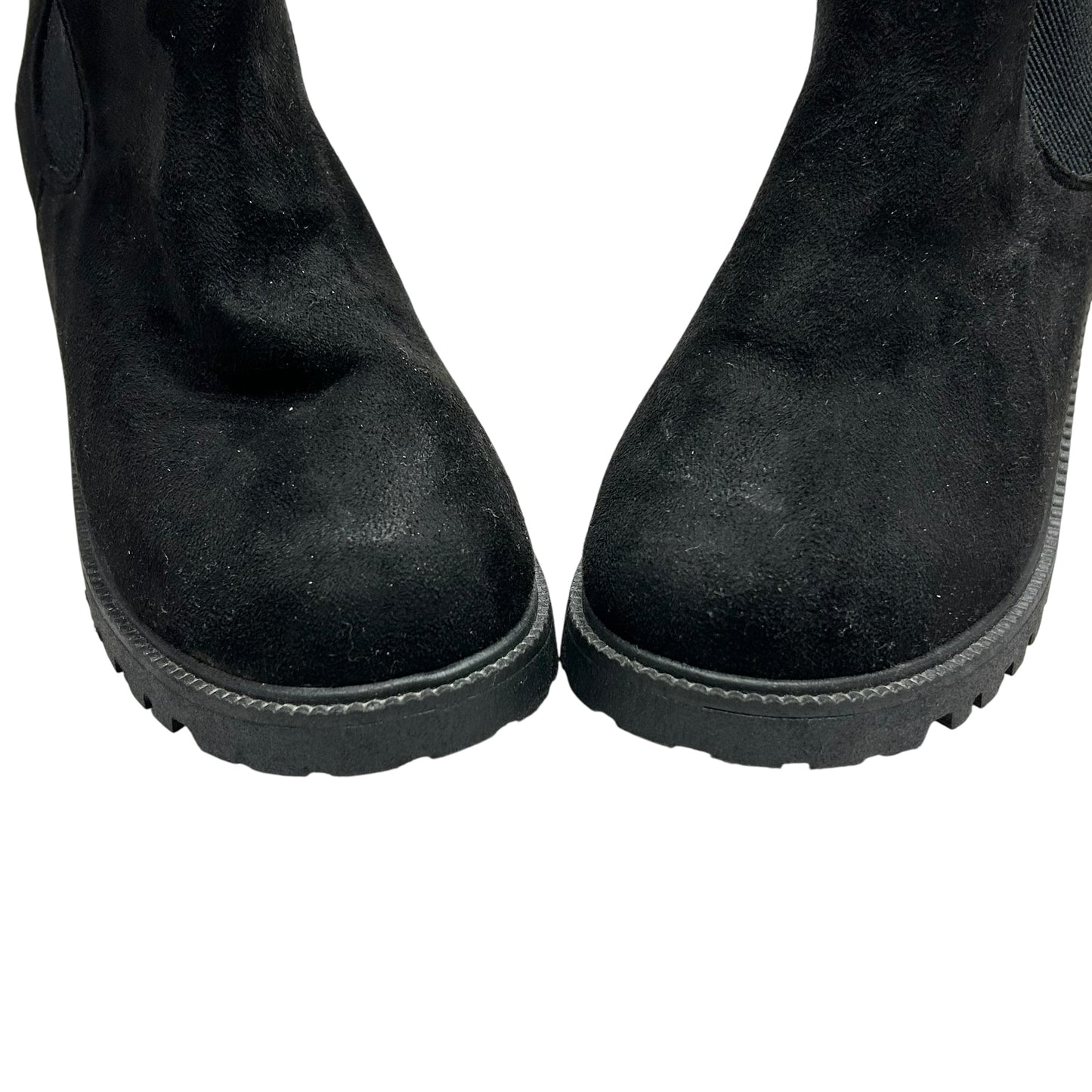 BOOTS ANKLE HEELS In BLACK, Size: 7
