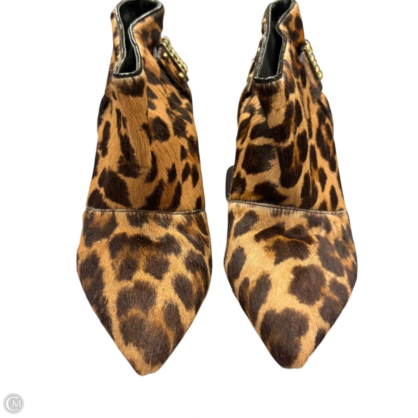 Boots Designer By Brian Atwood In Animal Print, Size: 6.5