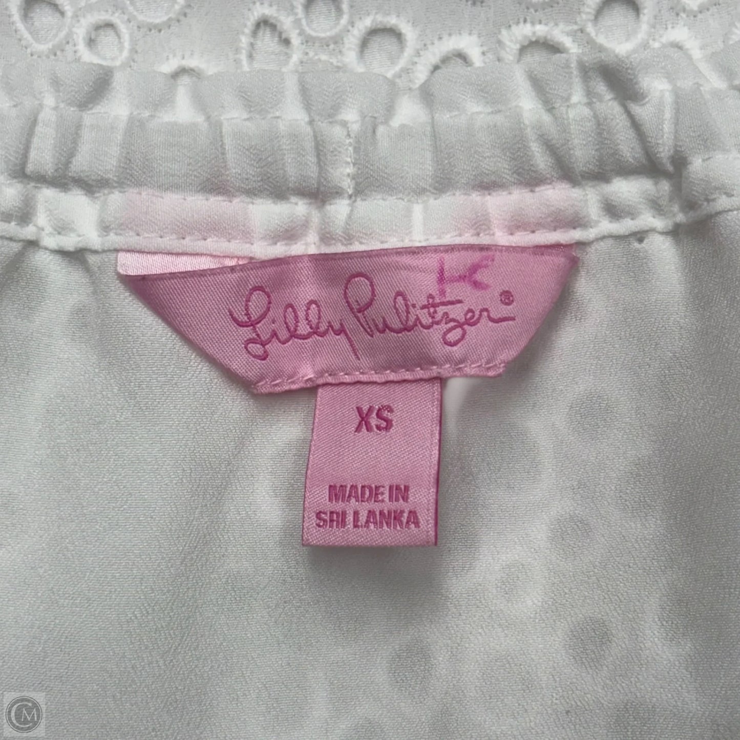 Top Short Sleeve By Lilly Pulitzer In White, Size: Xs