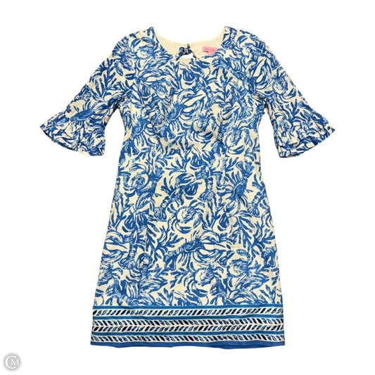 Dress Designer By Lilly Pulitzer In Blue White, Size: S