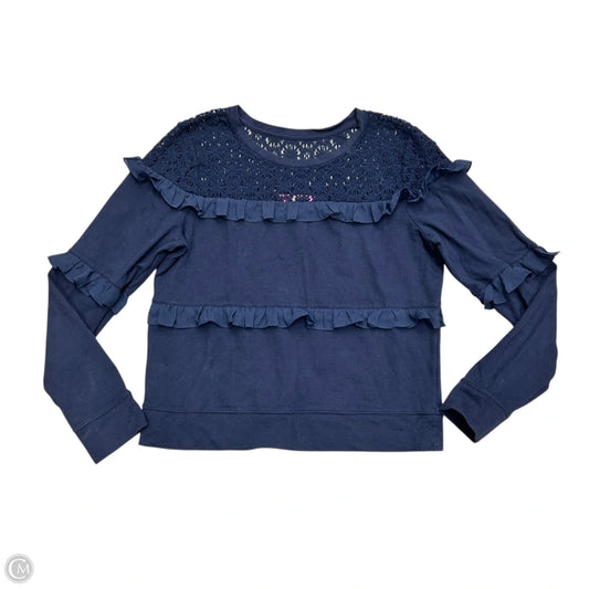 Top Long Sleeve Designer By Lilly Pulitzer In Navy, Size: L