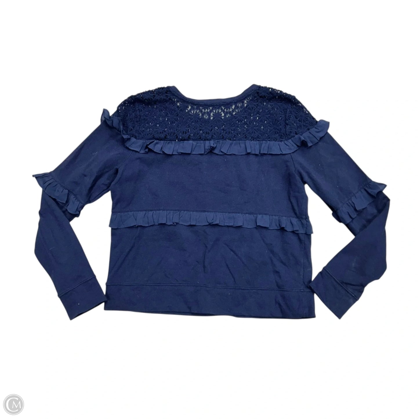 Top Long Sleeve Designer By Lilly Pulitzer In Navy, Size: L