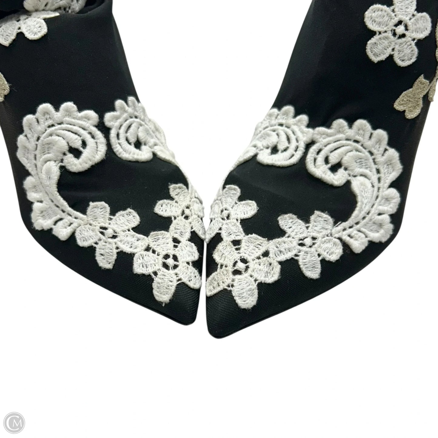 Shoes Luxury Designer By Dolce And Gabbana In Black & White, Size: 7.5