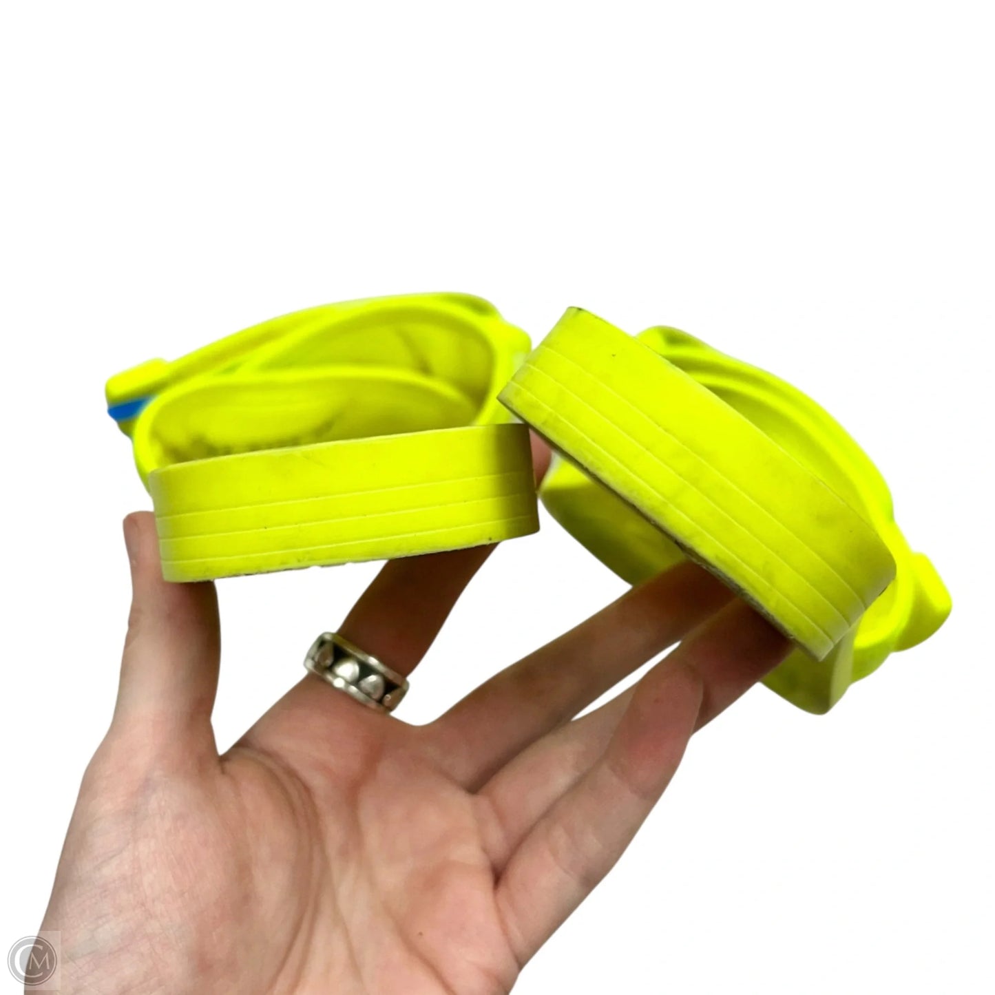 Sandals Luxury Designer By Christian Dior In Neon, Size: 8