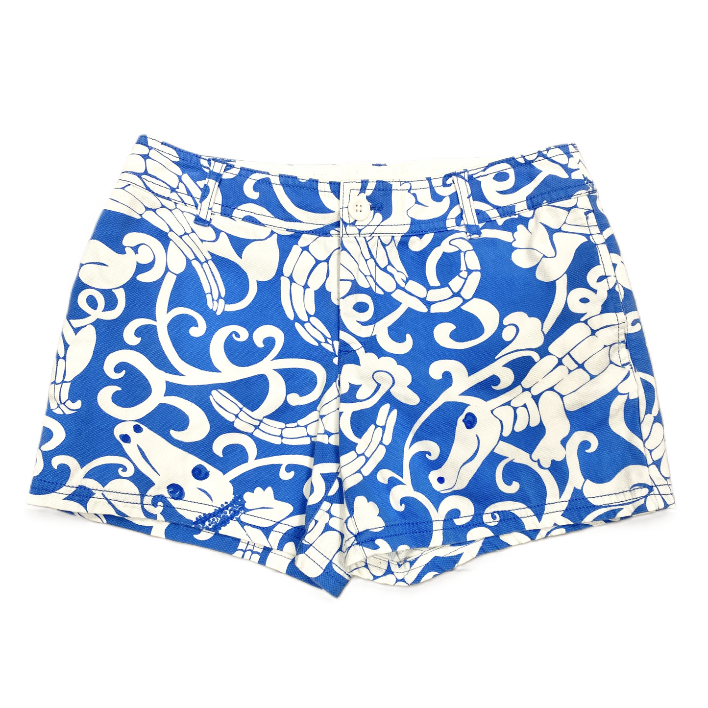 Blue White Shorts Designer By Lilly Pulitzer, Size: 0