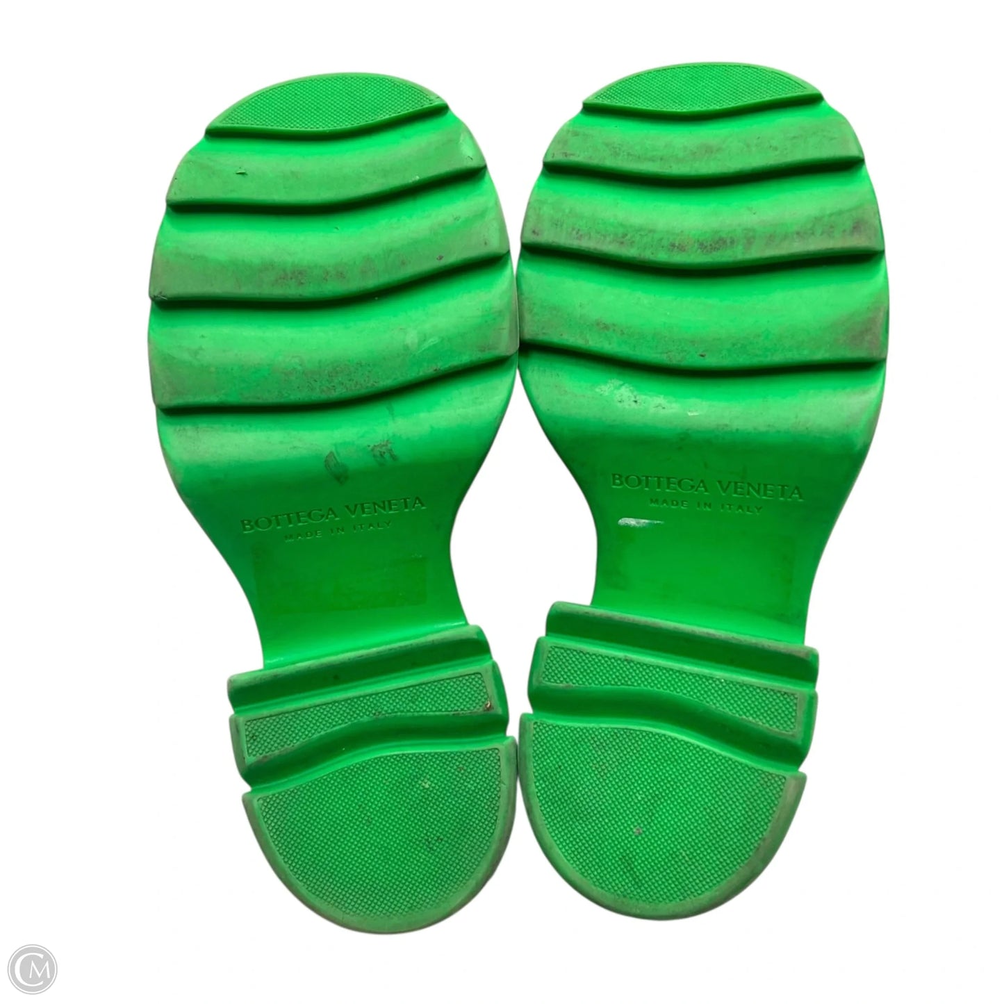 Boots Luxury Designer By Bottega Veneta In Black & Green, Size: 7