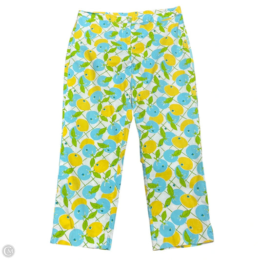 Pants Designer By Lilly Pulitzer In Blue & Yellow, Size: 10
