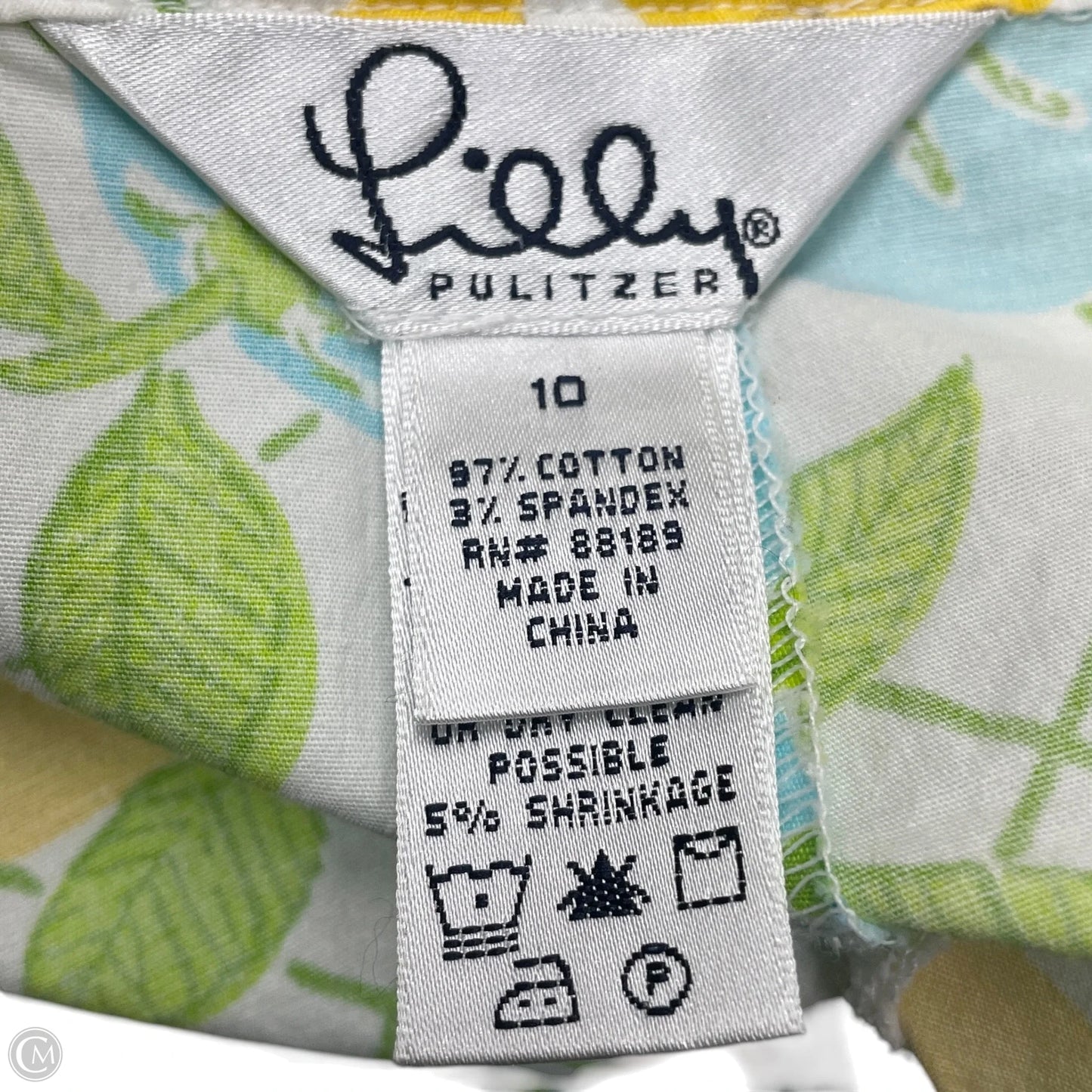 Pants Designer By Lilly Pulitzer In Blue & Yellow, Size: 10