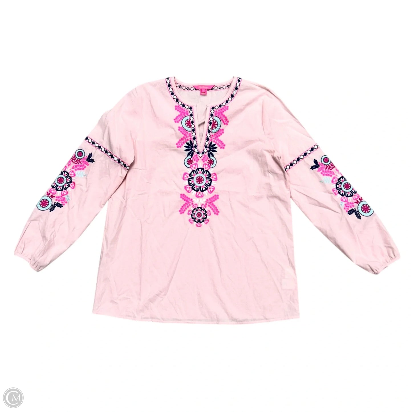 Top Long Sleeve Designer By Lilly Pulitzer In Pink, Size: S