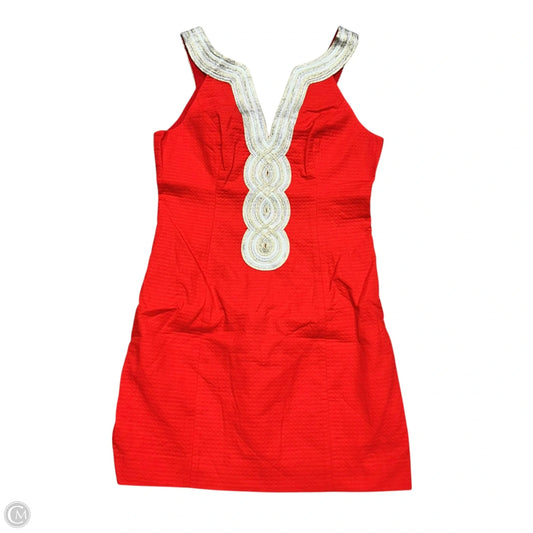 Dress Designer By Lilly Pulitzer In Gold & Red, Size: S