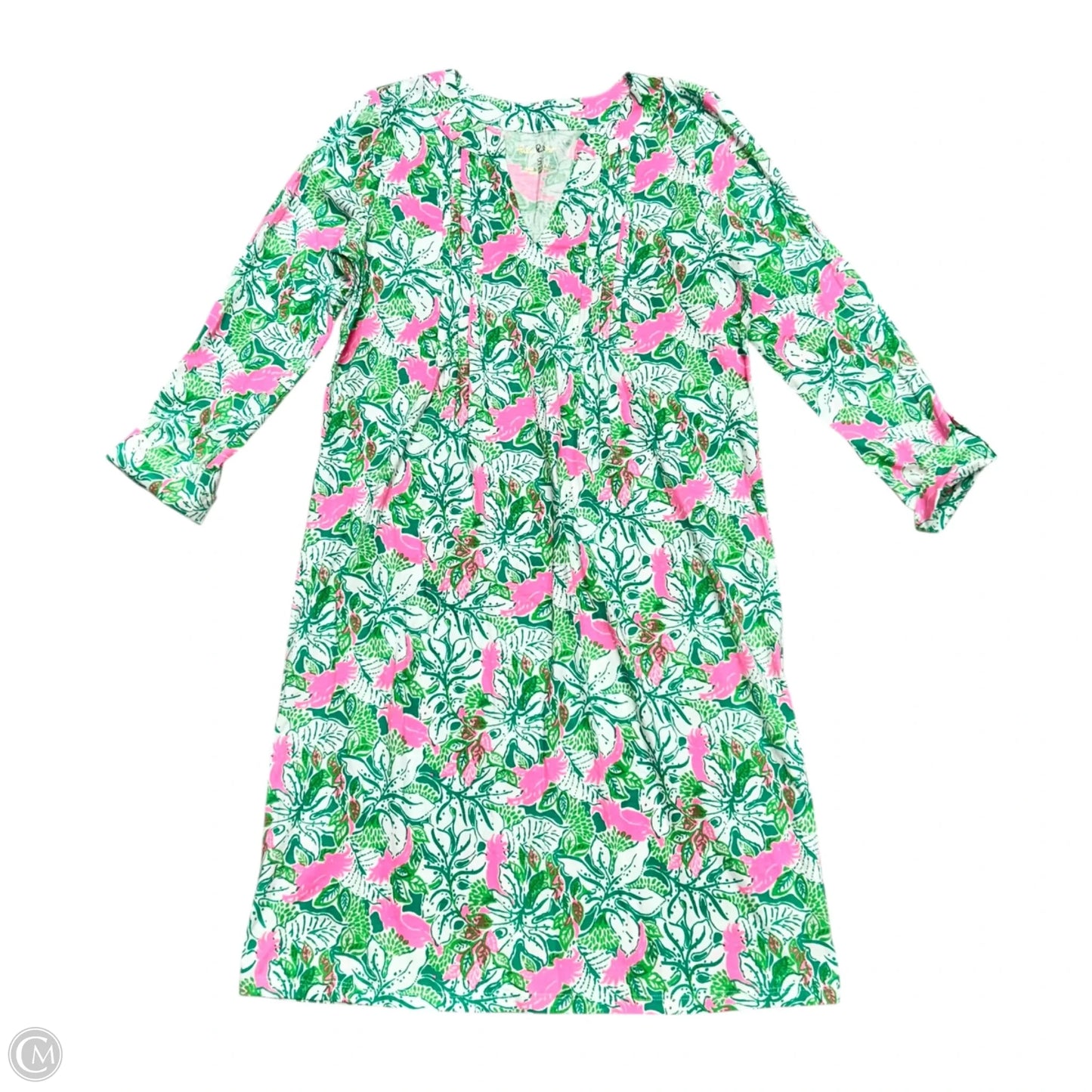 Dress Designer By Lilly Pulitzer In Green & Pink, Size: S