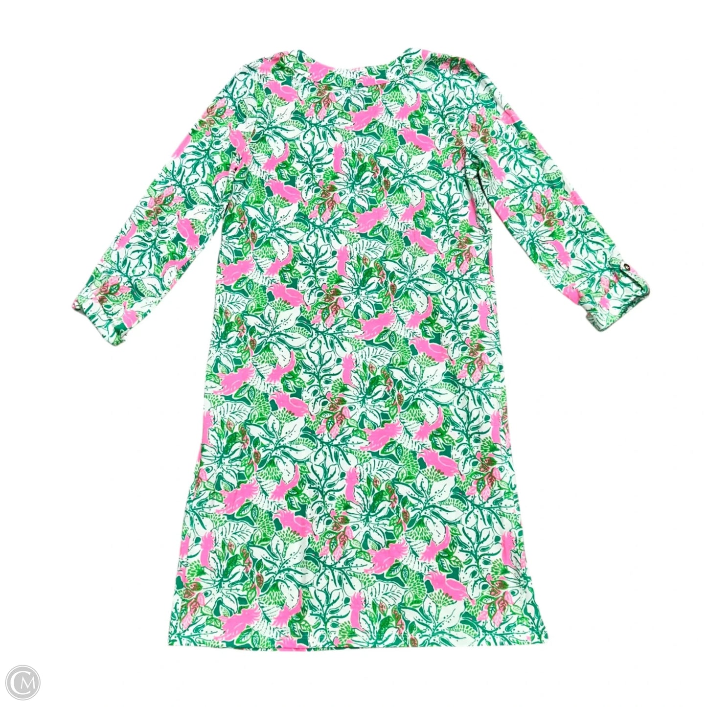 Dress Designer By Lilly Pulitzer In Green & Pink, Size: S