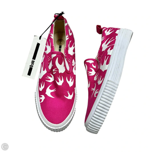 Shoes Luxury Designer By Alexander Mcqueen In Pink & White, Size: 8