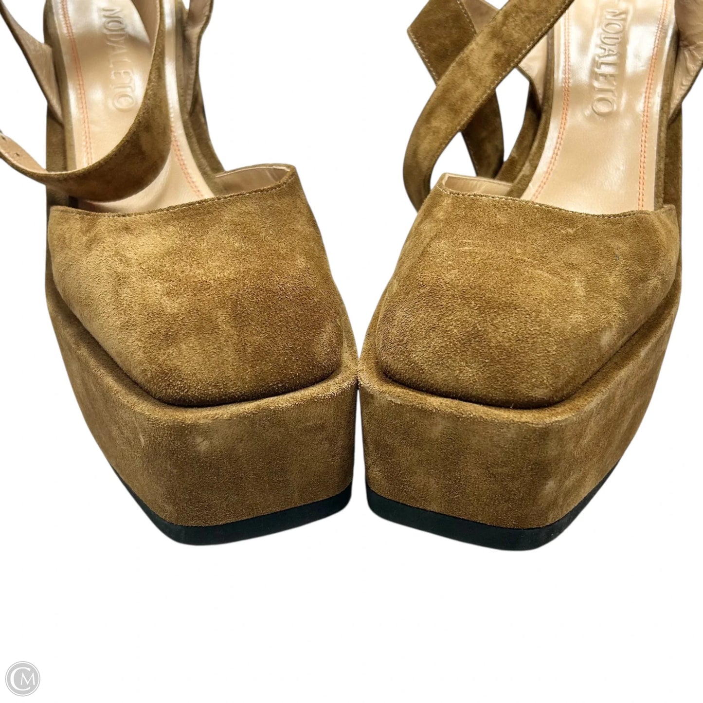 Shoes Heels Block By Nodaleta In Brown, Size: 9.5