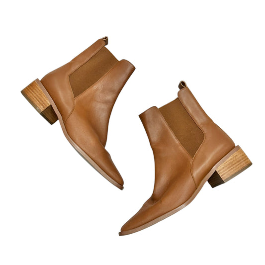 BOOTS ANKLE HEELS by LINEA PAOLO In BROWN, Size: 8.5
