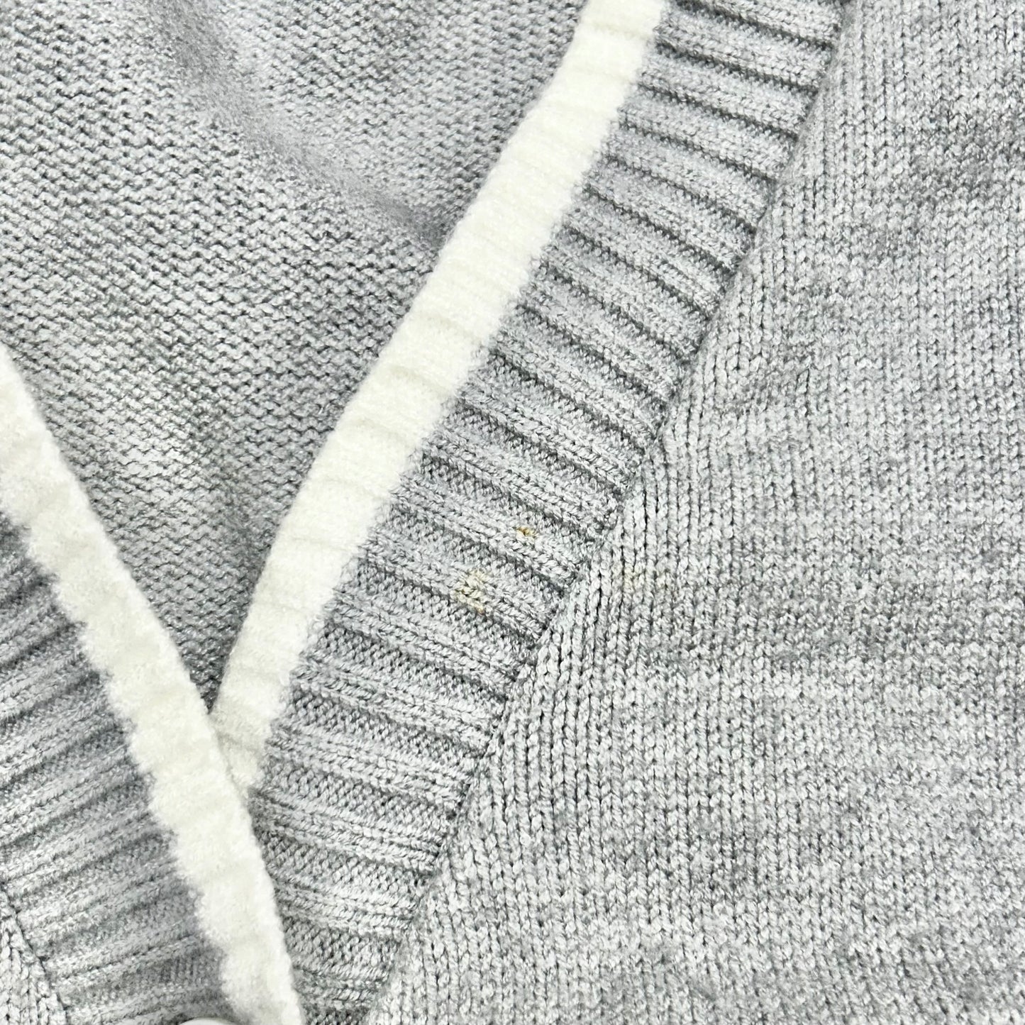 Sweater Cardigan By Sincerely Jules In Grey & White, Size: M