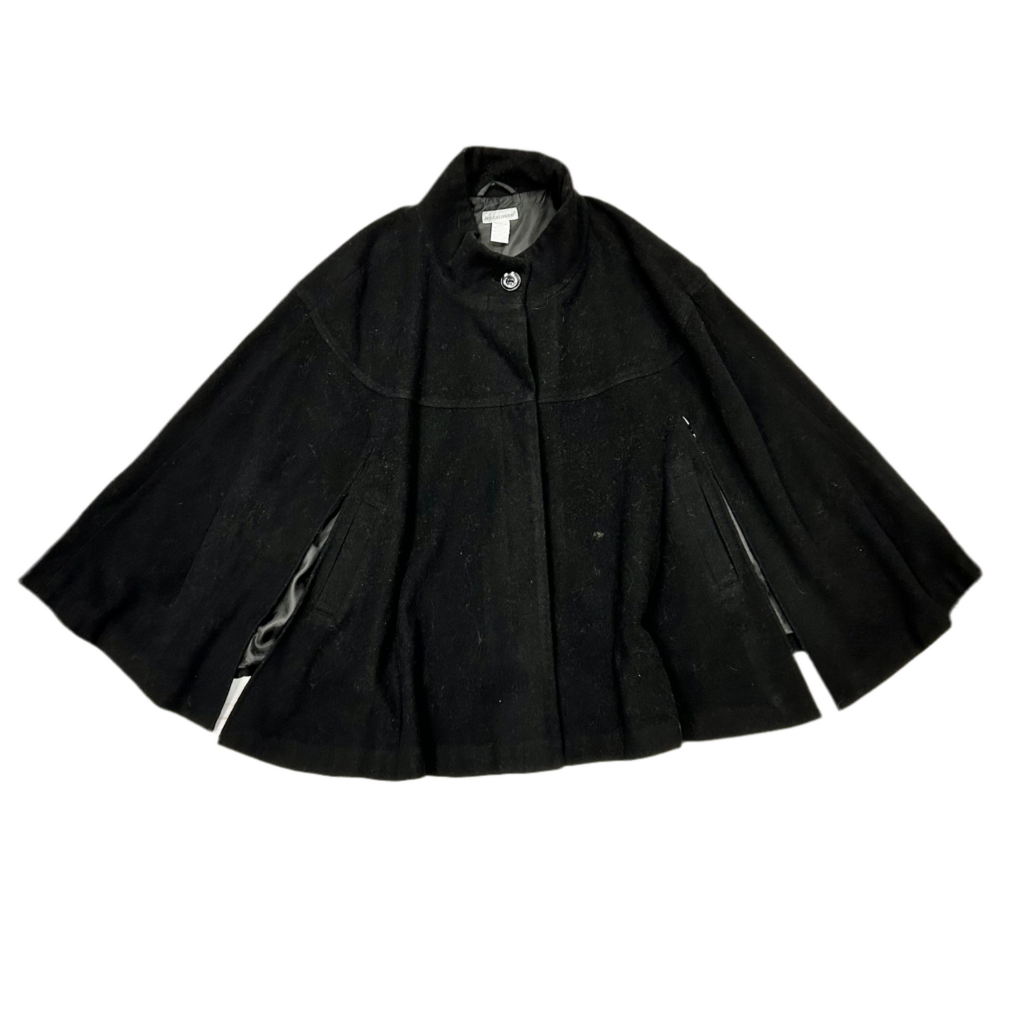 Coat Poncho By Jessica London In Black, Size: 3x