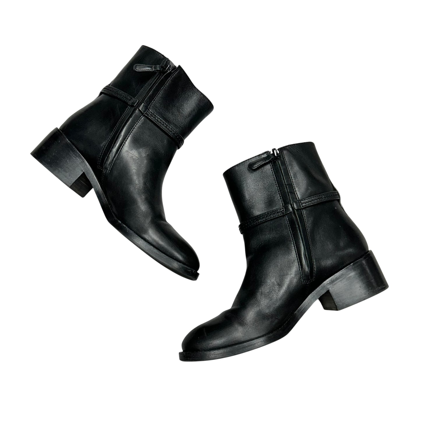 BOOTS DESIGNER by TORY BURCH In BLACK & GOLD, Size: 7