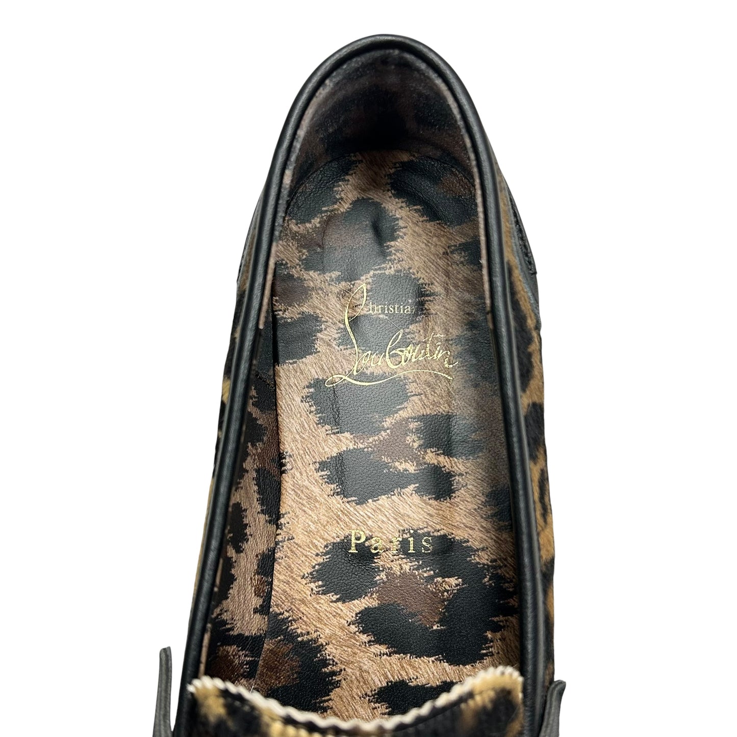 Shoes Luxury Designer By Christian Louboutin In Leopard Print, Size: 8.5