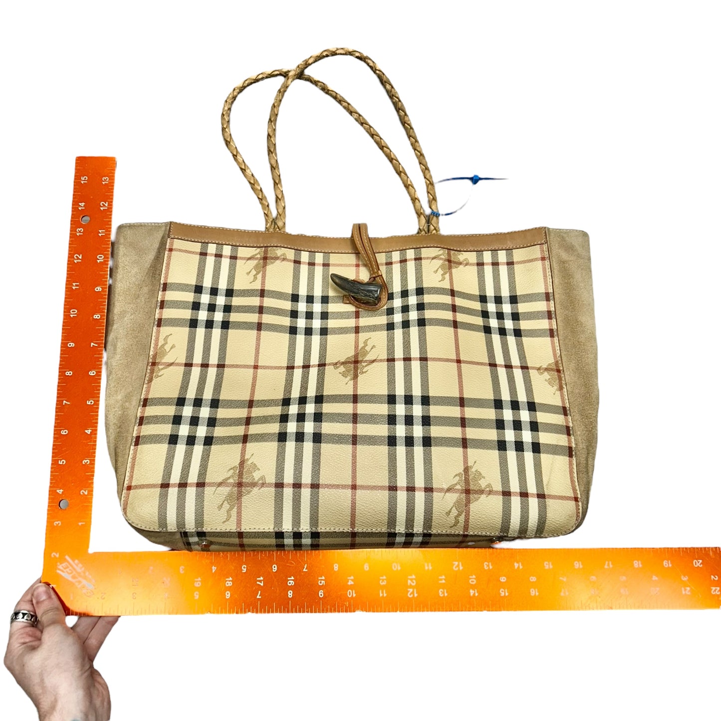 Tote Luxury Designer By Burberry, Size: Medium