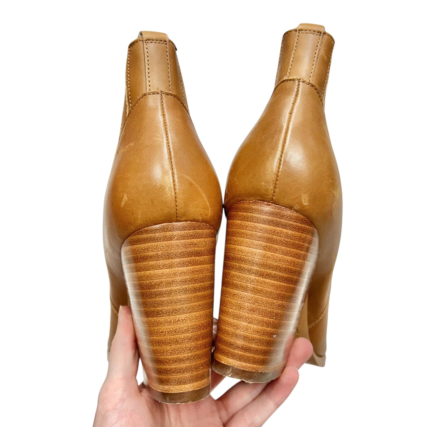 BOOTS LEATHER by MARC FISHER In TAN, Size: 9.5