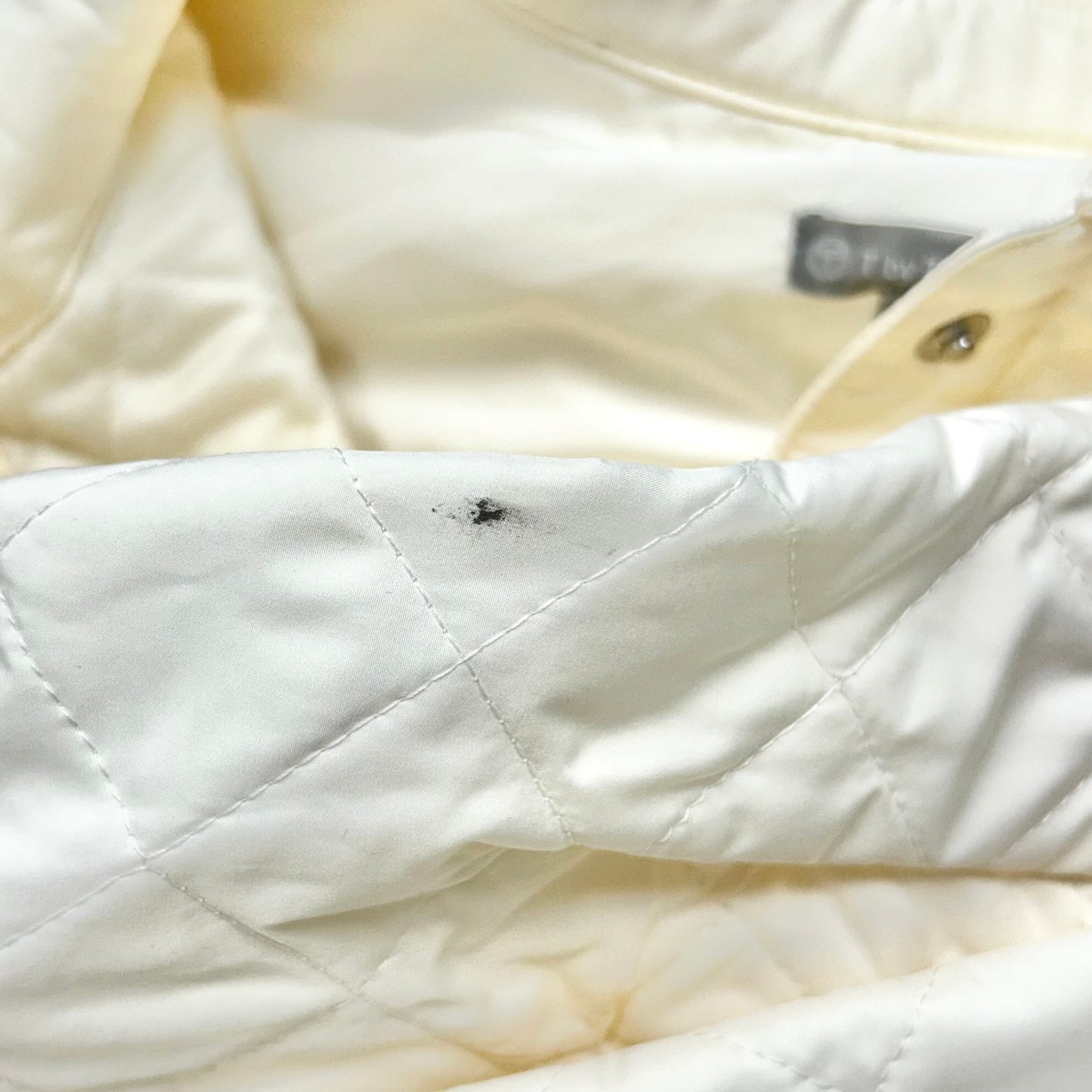 Jacket Puffer & Quilted By Talbots In Cream, Size: L