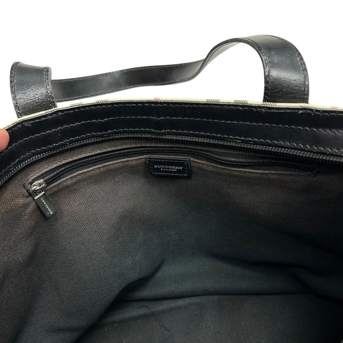 Tote Luxury Designer By Burberry, Size: Medium