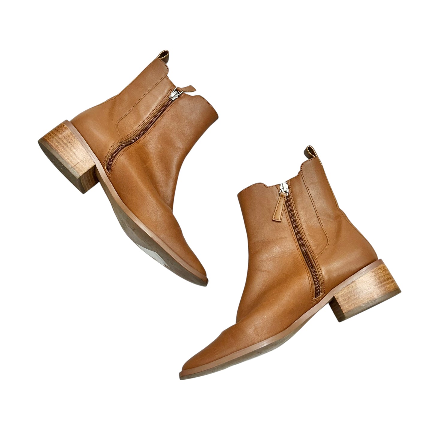 BOOTS ANKLE HEELS by LINEA PAOLO In BROWN, Size: 8.5
