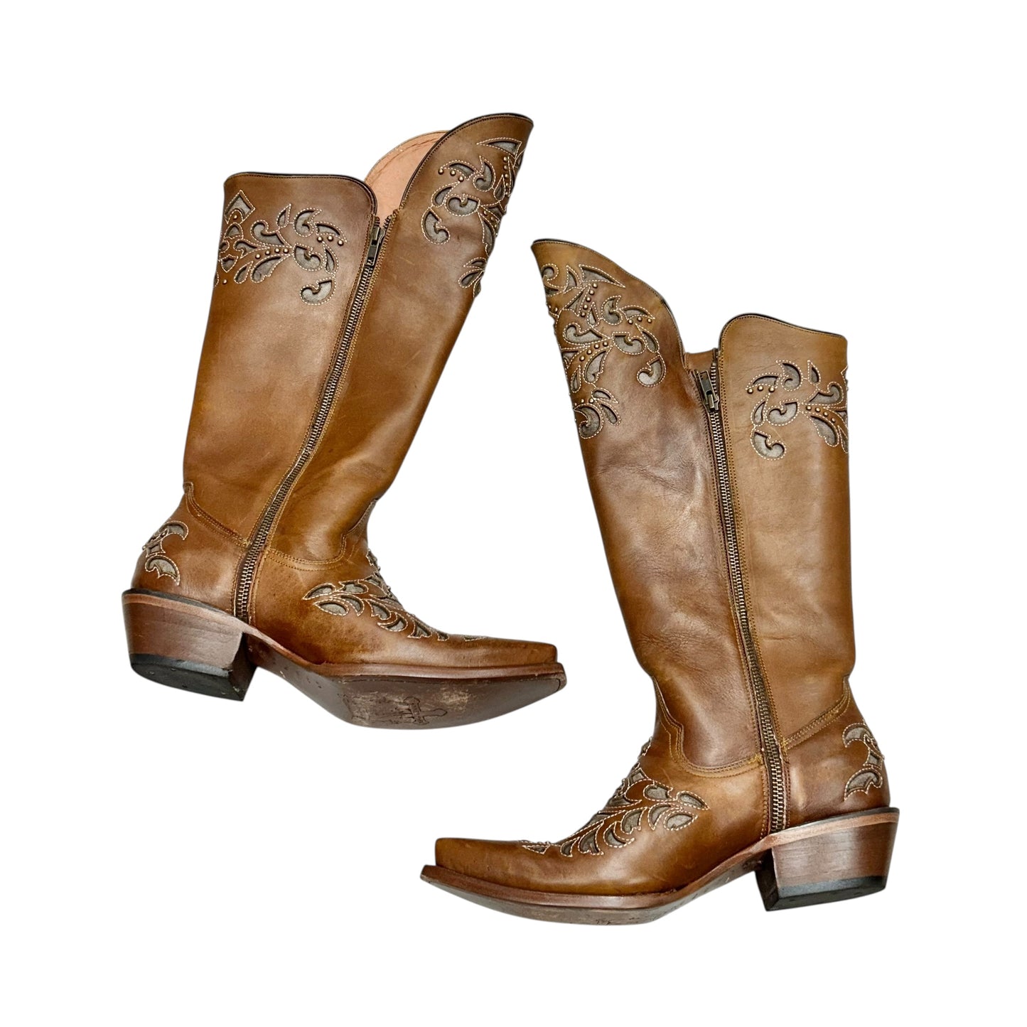 BOOTS WESTERN by Tanner Mark In BROWN, Size: 10