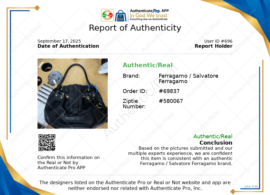 Handbag Luxury Designer By Ferragamo, Size: Small