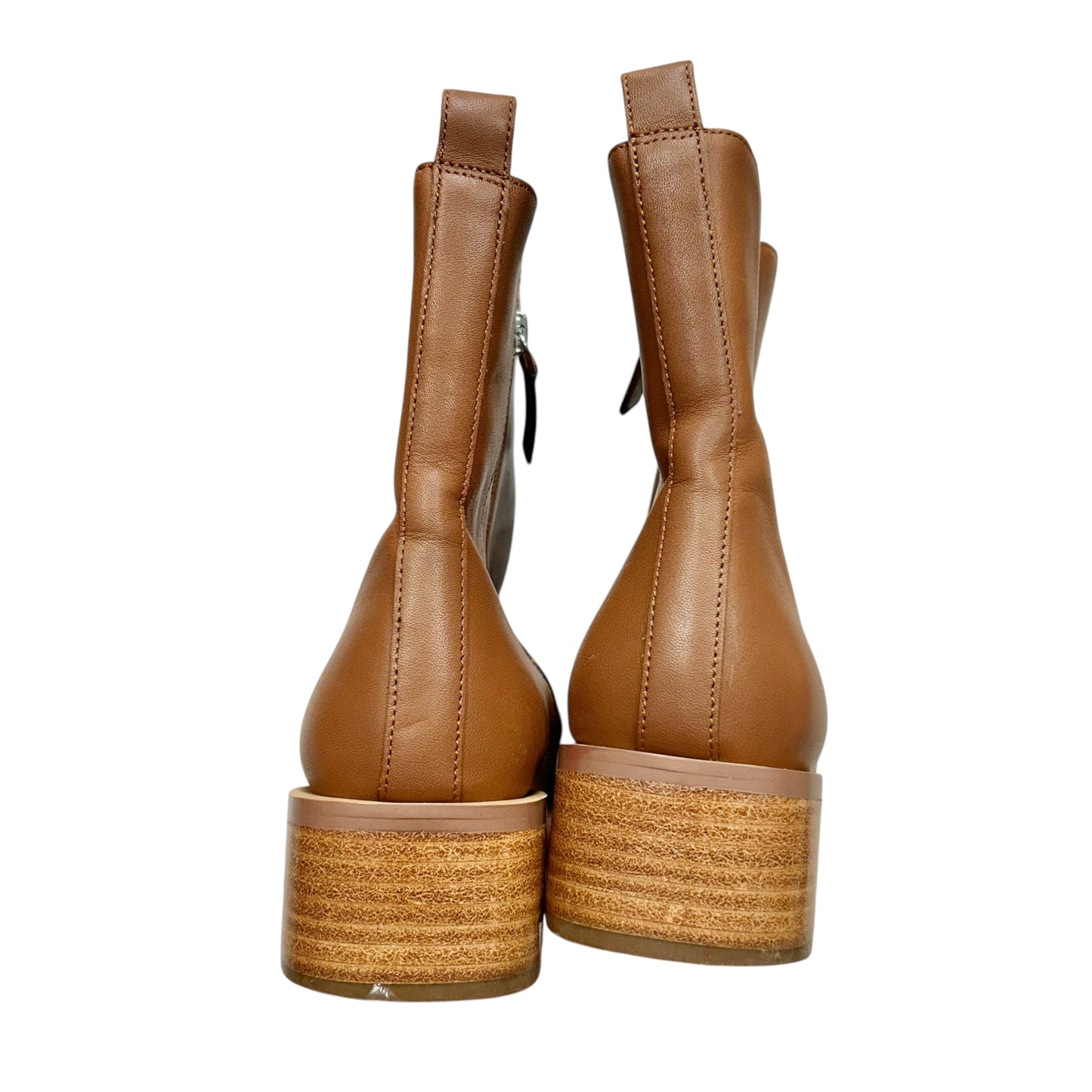BOOTS ANKLE HEELS by LINEA PAOLO In BROWN, Size: 8.5