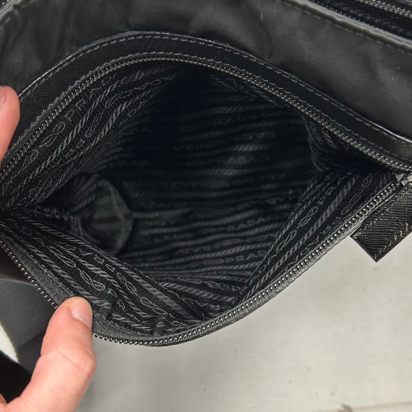 Crossbody Luxury Designer By Prada, Size: Medium