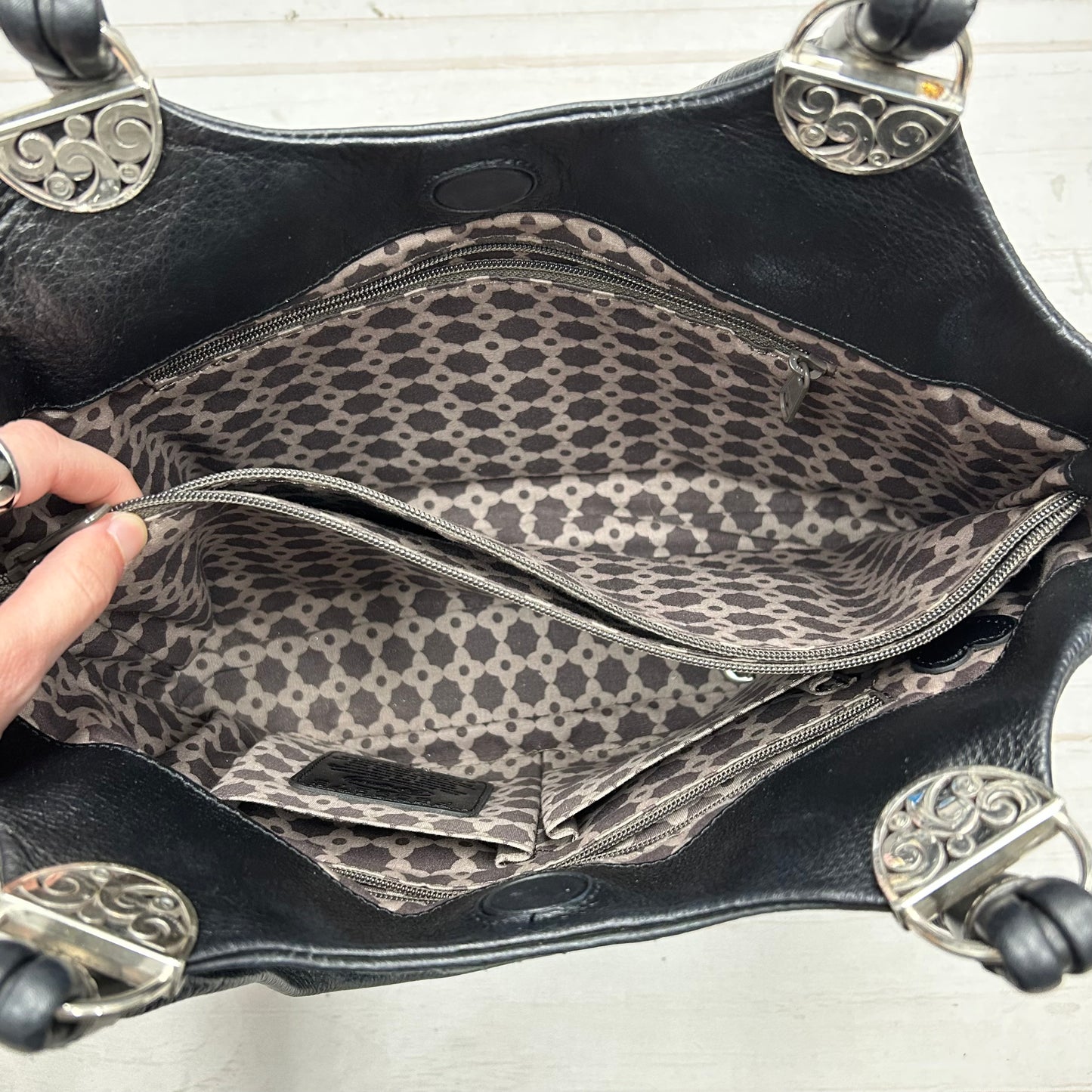 Handbag Leather By Brighton, Size: Small