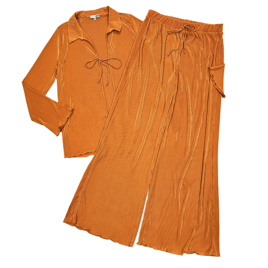 Orange Pants Set 2pc By Fashion Nova, Size: 2x