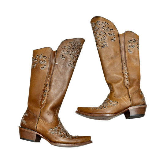 BOOTS WESTERN by Tanner Mark In BROWN, Size: 10
