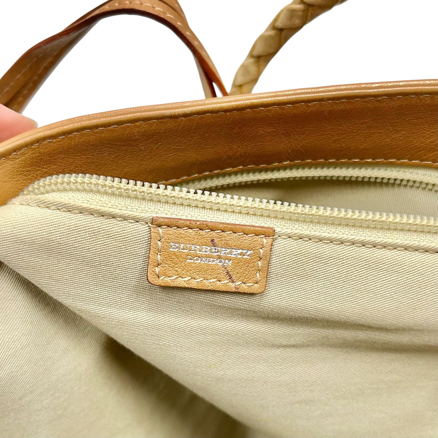 Tote Luxury Designer By Burberry, Size: Medium