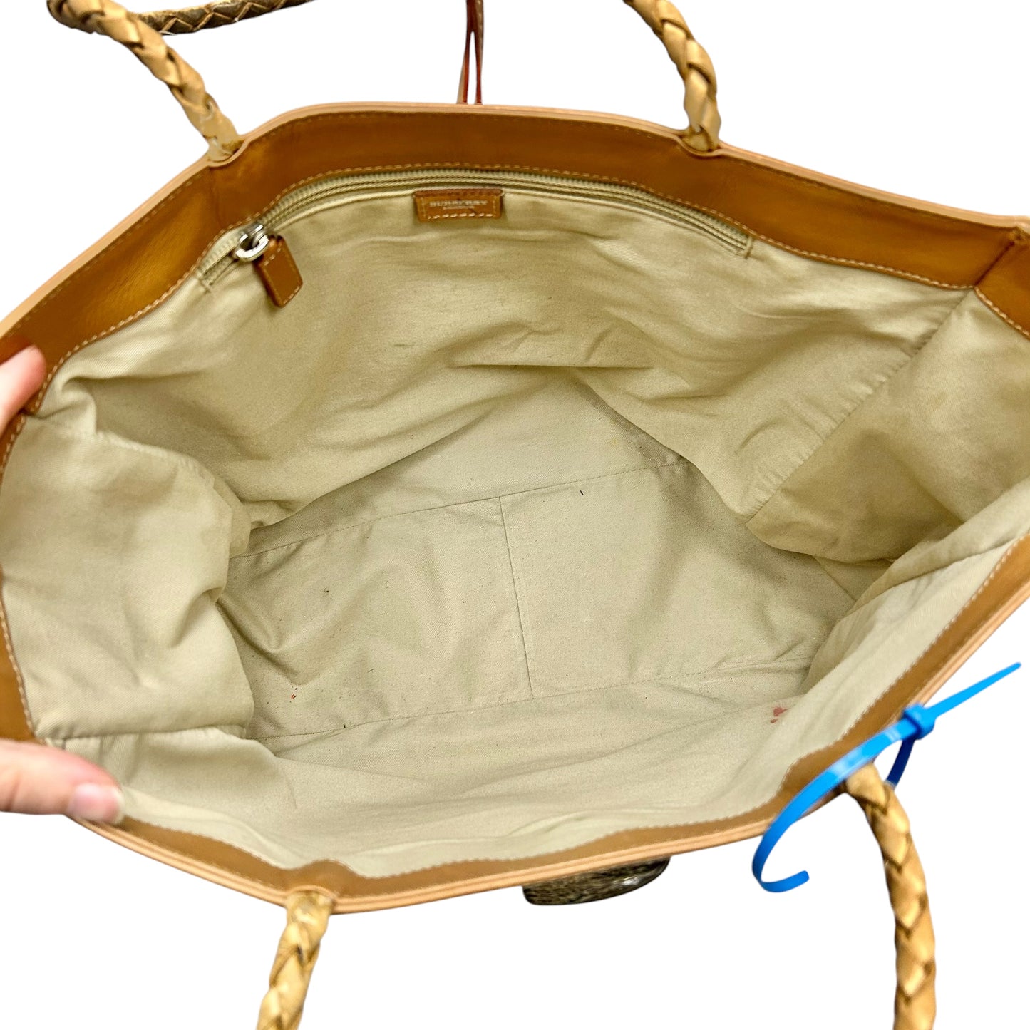 Tote Luxury Designer By Burberry, Size: Medium