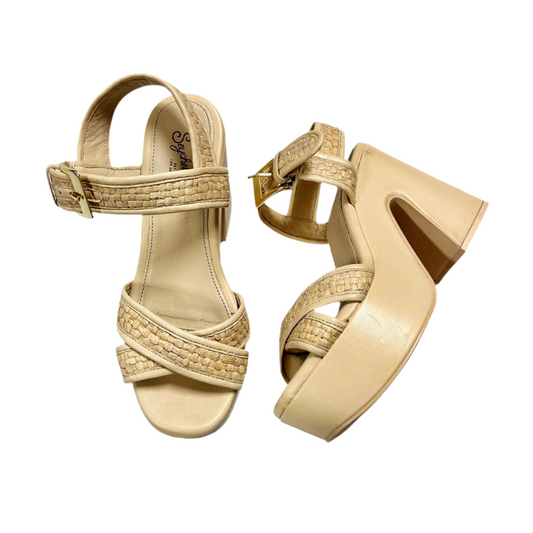 Shoes Heels Block By Seychelles In Tan, Size: 9