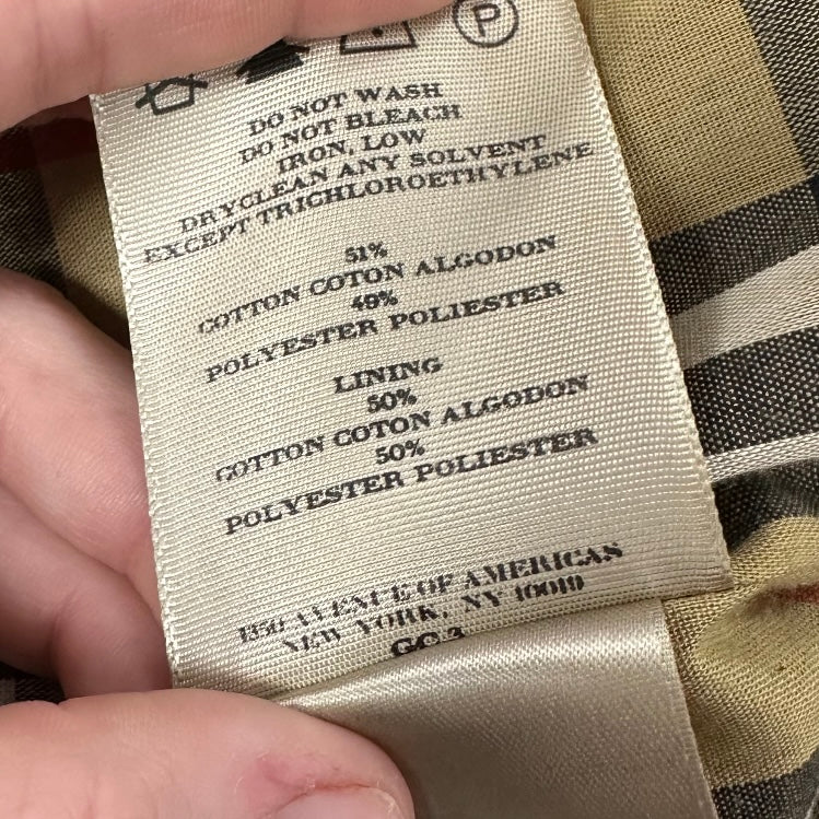 Coat Luxury Designer By Burberry In Black, Size: S
