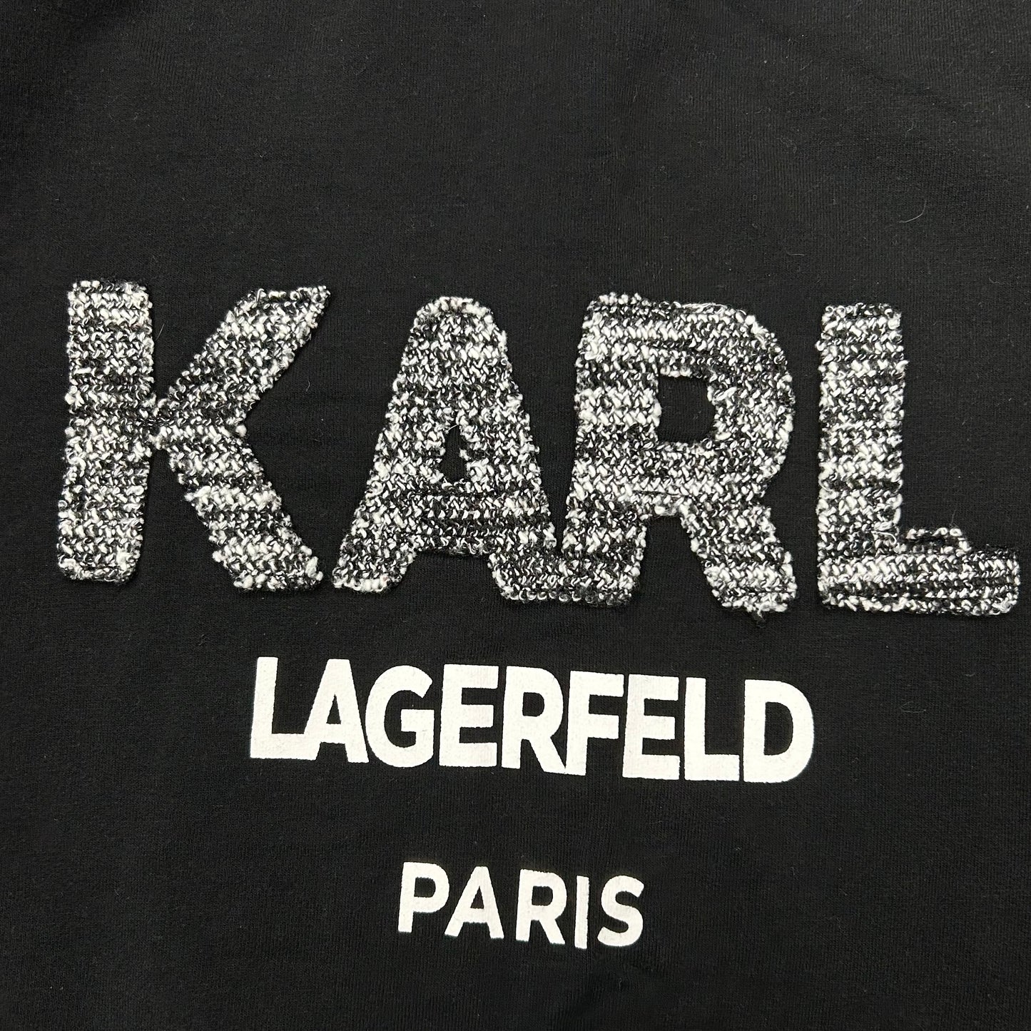 Top Long Sleeve Designer By Karl Lagerfeld In Black, Size: M